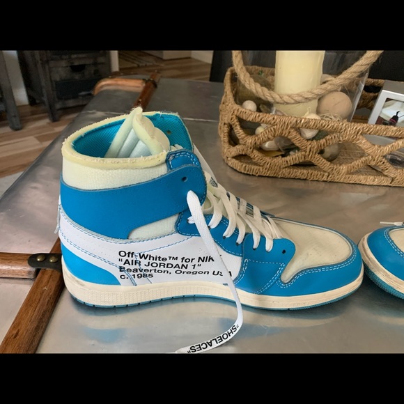 Jordan Off-White Retro 1 - high top - UNC blue - Picture 6 of 13